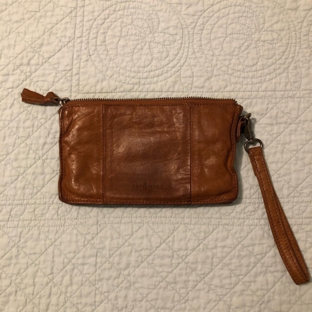 Day & Mood Anthropologie Anni leather wristlet clutch.